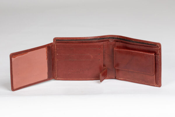 HF Bi-fold Loop Coin Pocket Leather Wallet - Human Fit Craft