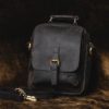 Black Leather Side Bag from Frontside