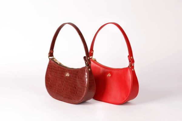 Leather Moon Bag made in Nepal